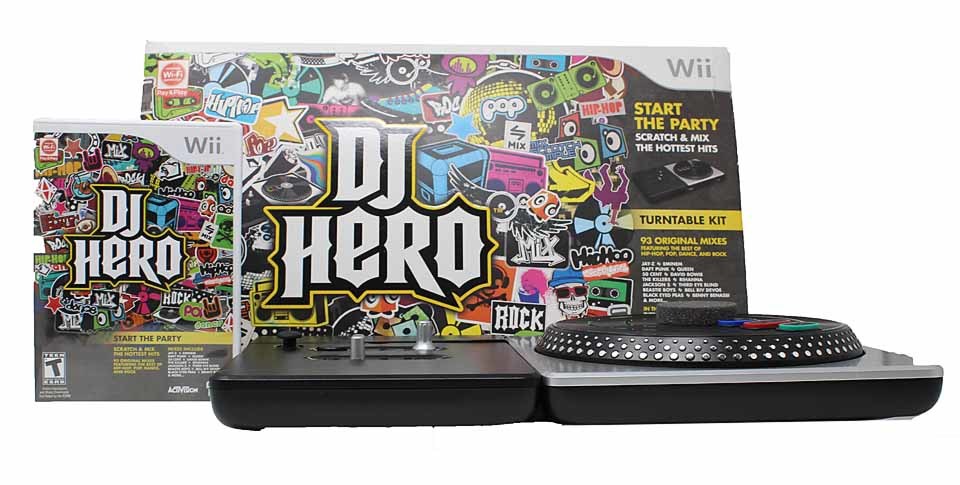 NINTENDO WII DJ HERO  TURNTABLE AND GAME Golden Pawn