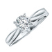 18KT WHITE GOLD SOLITAIRE RING