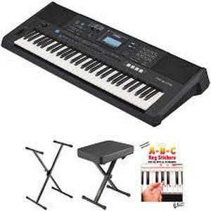 YAMAHA 61 KEY TOUCH SENSITIVE PORTABLE KEYBOARD WITH STAND AND BENCH